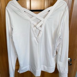 White crew sweatshirt